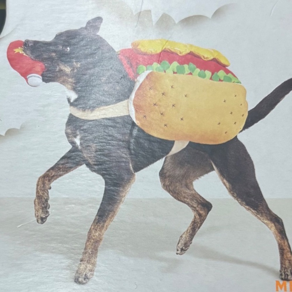 Hyde & EEK! Boutique Pet Hot Dog Vest Costume with Toy‎ Medium NEW Dog Outfit